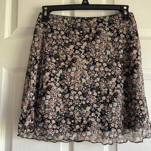 Sky and Sparrow Floral Mini Skirt